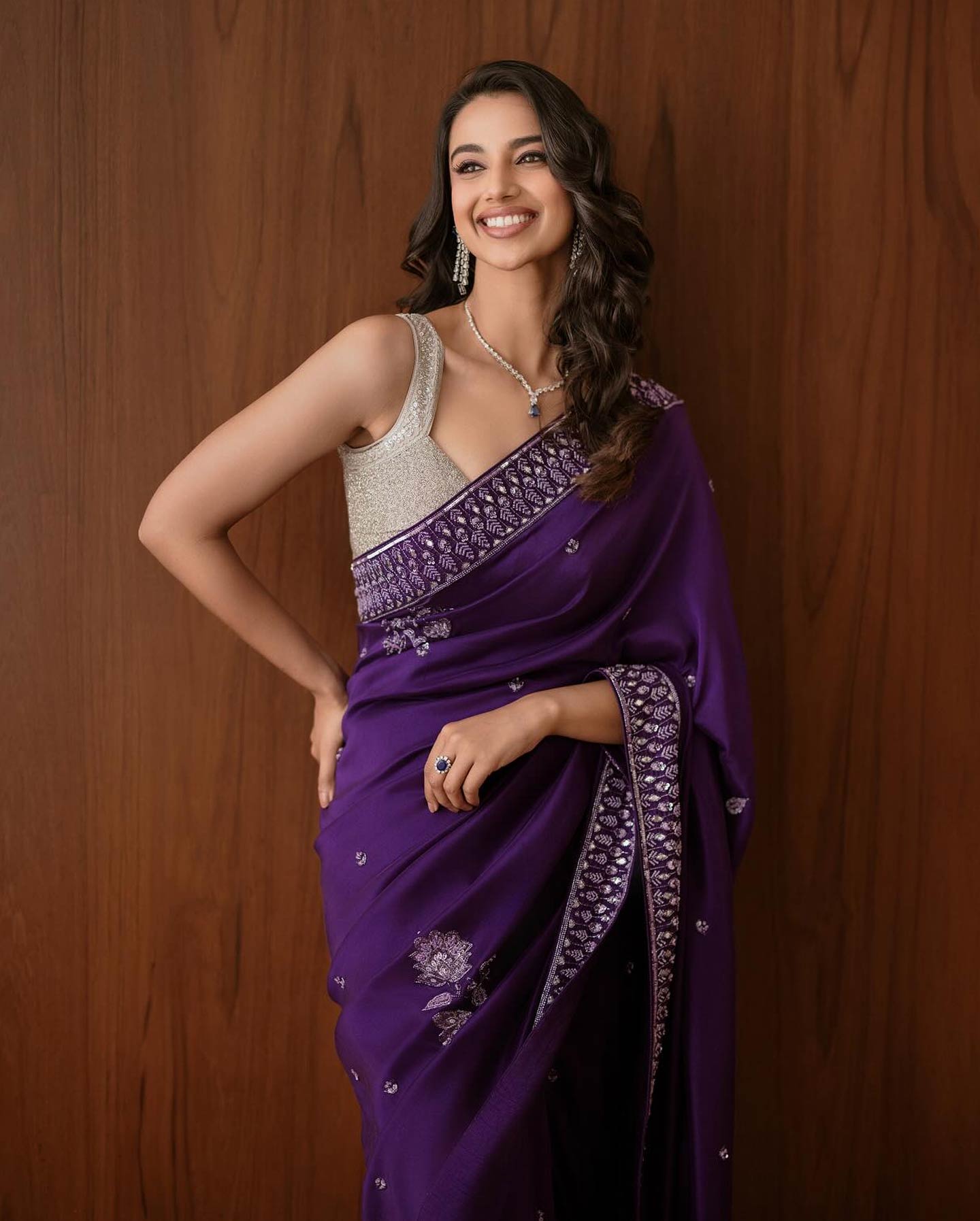 purple saree