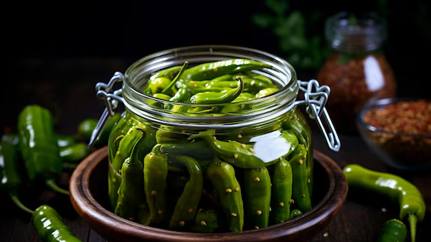 green chilli achar or pickle