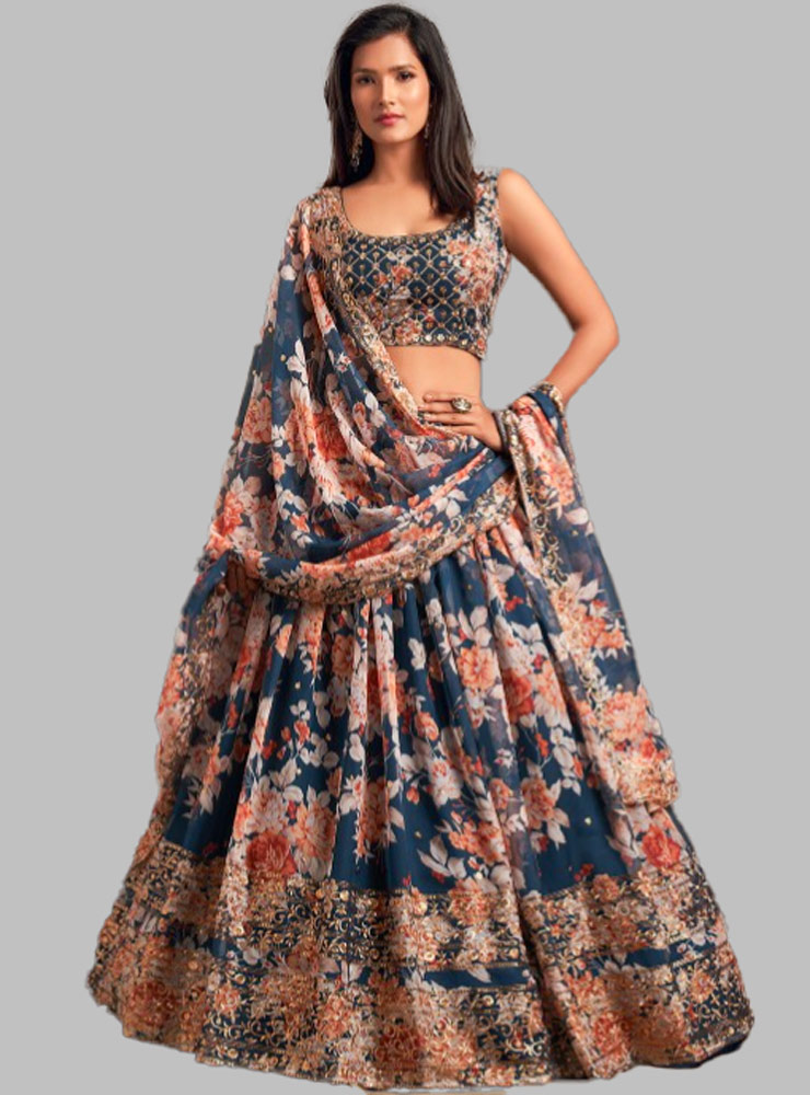 shiffon lehenga