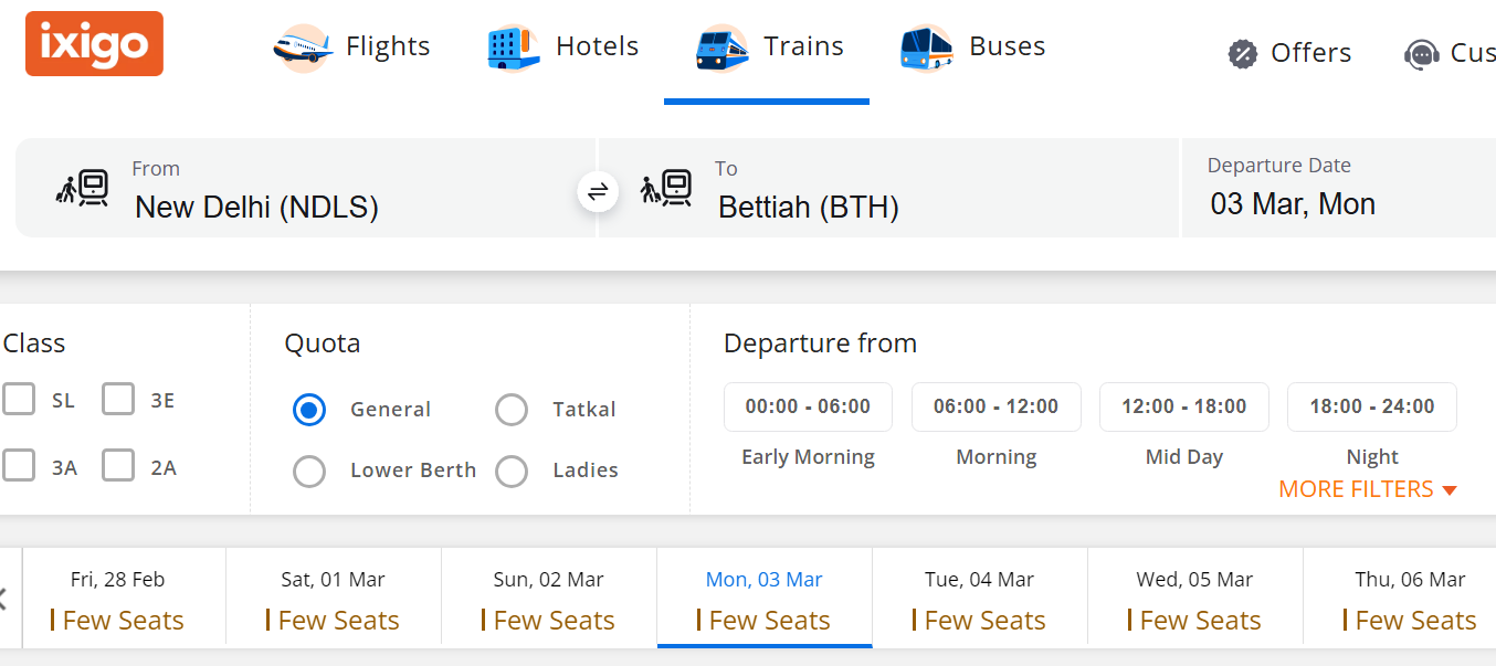 How To Book Train Tickets On Ixigo