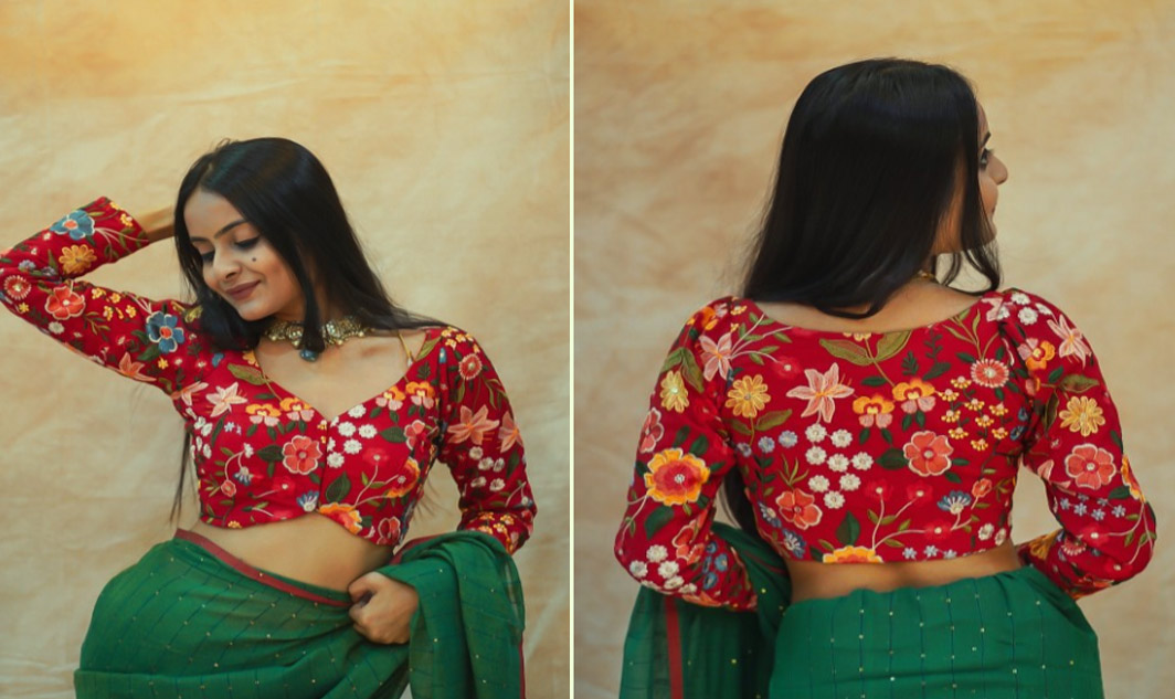 full sleeves blouse designs