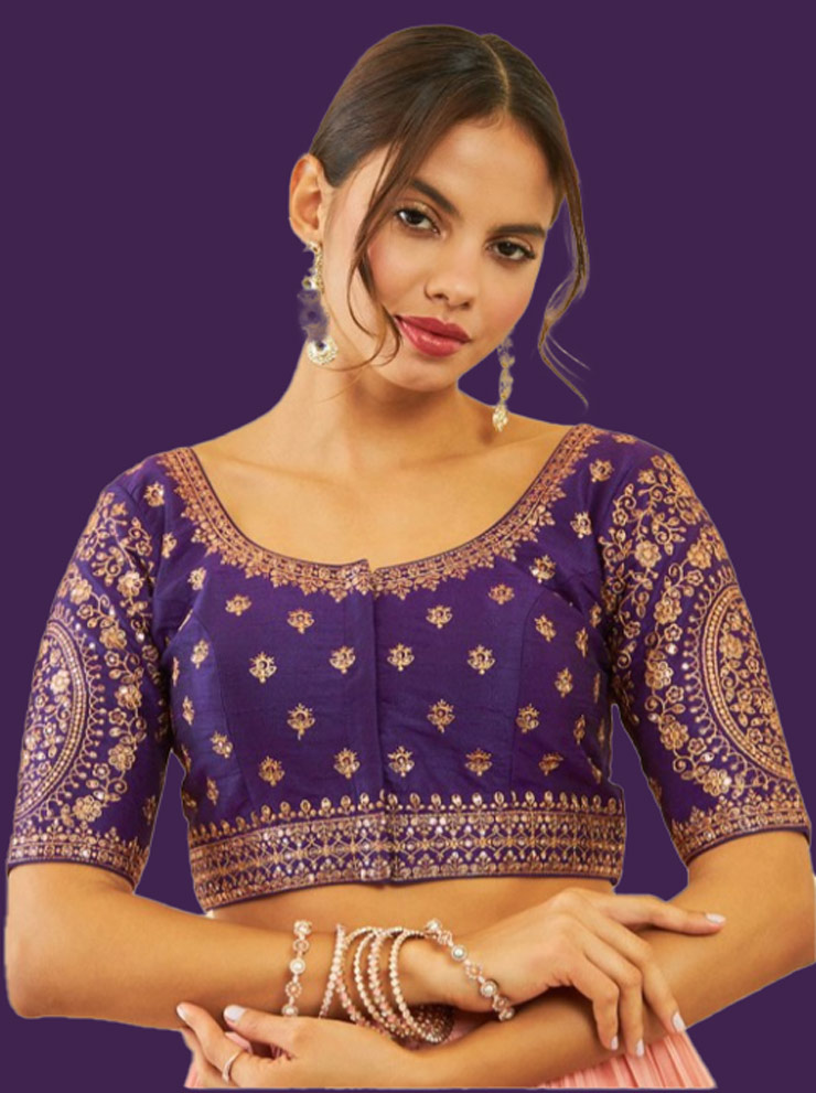 Heavy embrodery work blouse