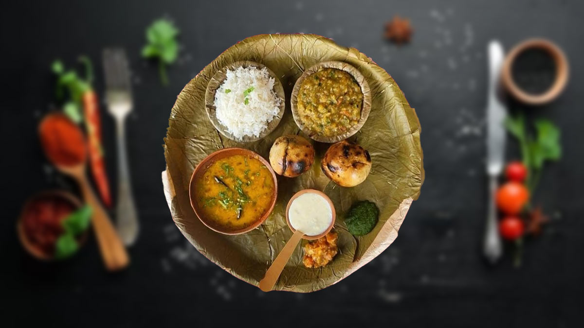 bati cokha thali