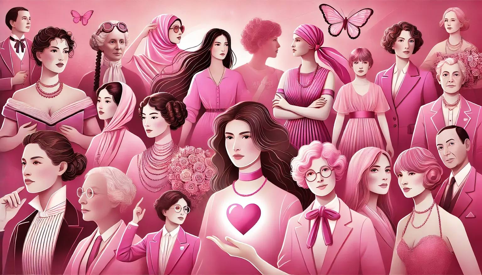 how pink color associated with women