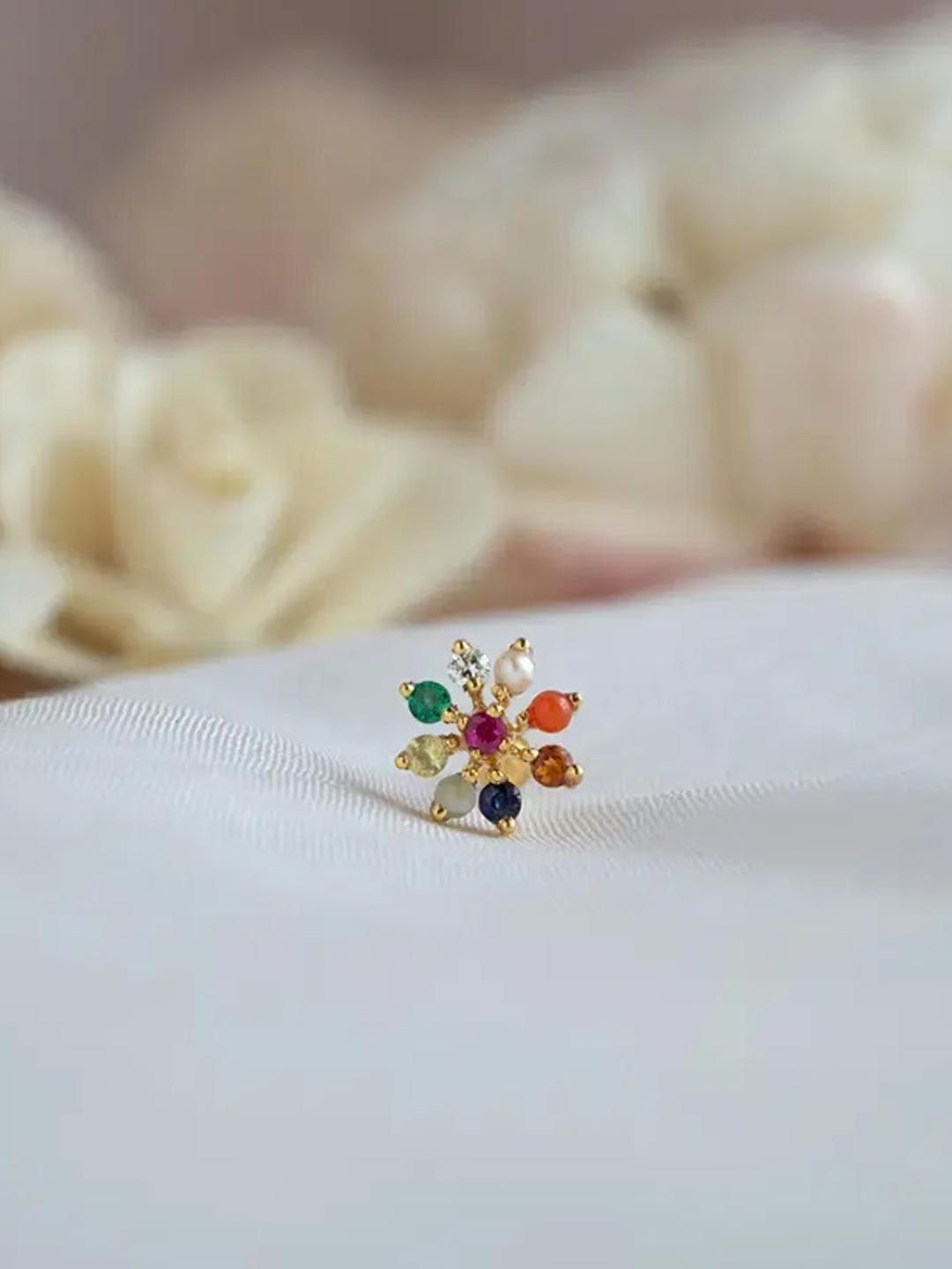 Multi colour nose pin