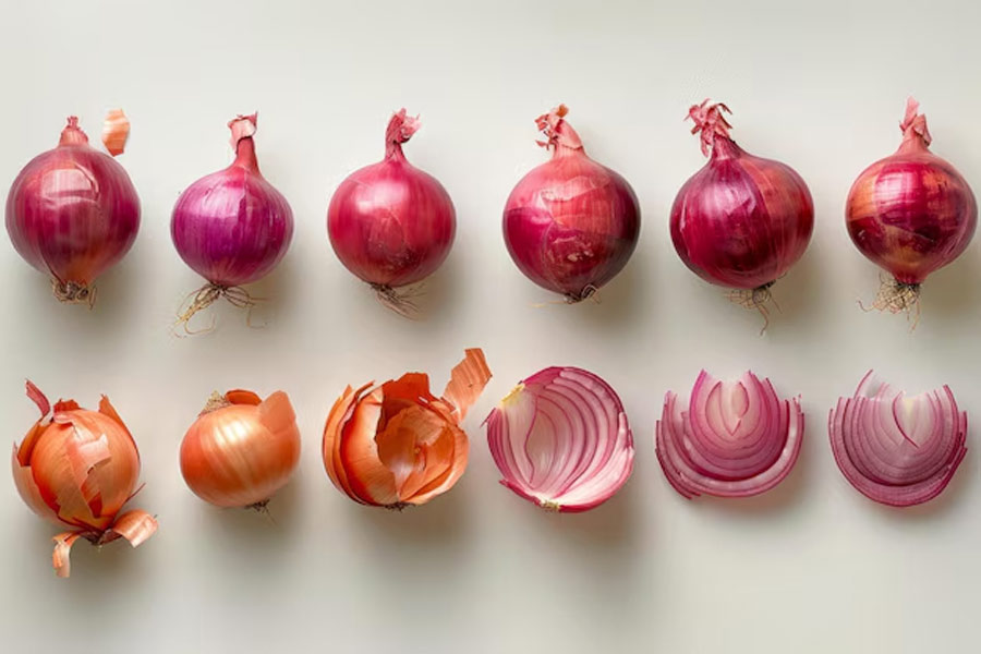 bread spread with onion peels