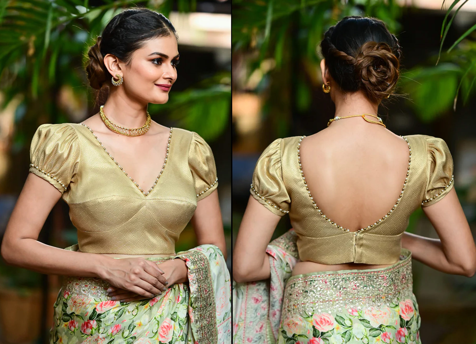 golden blouse designs (4)