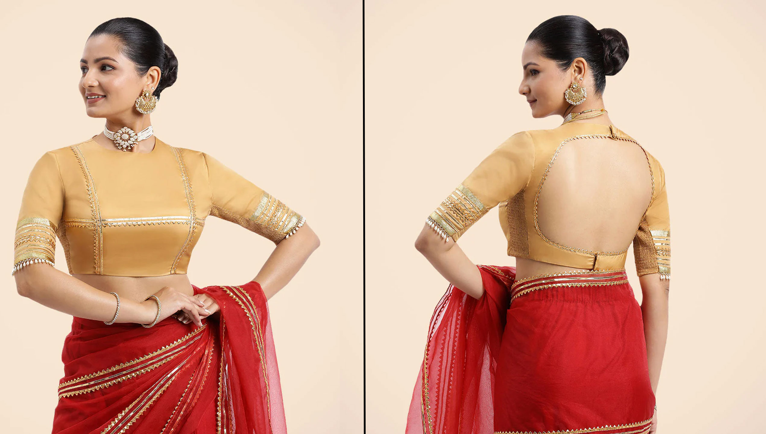 golden blouse designs (5)