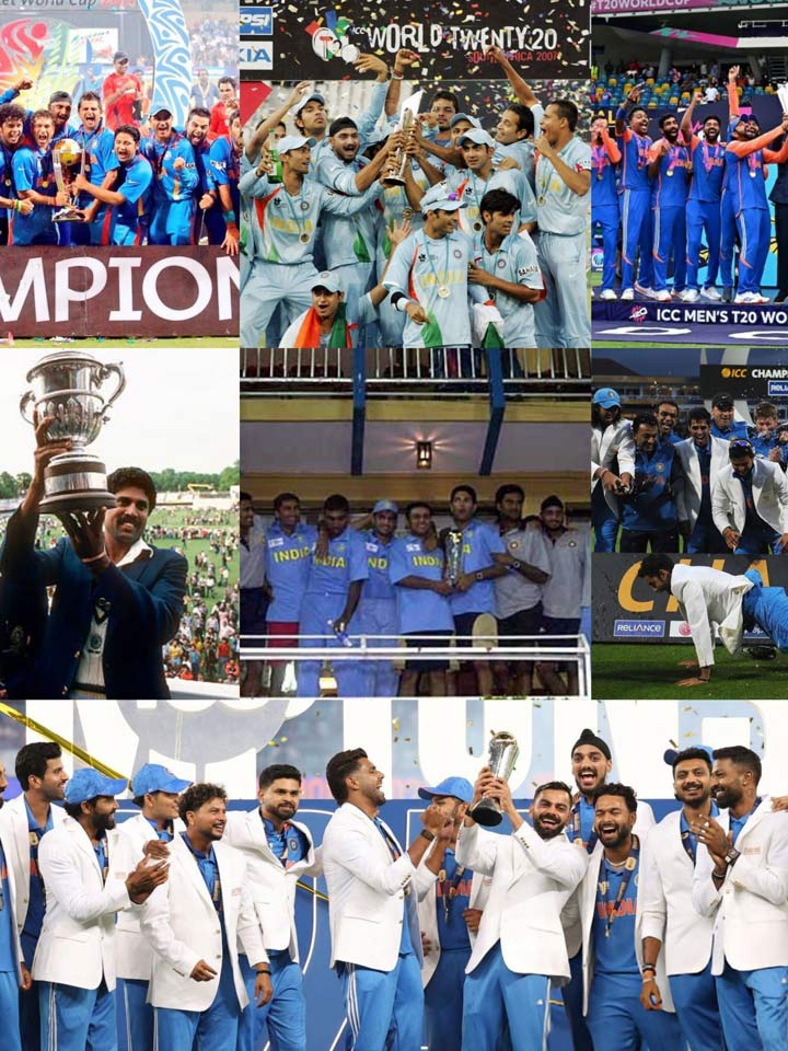 how to see indian cricket team ICC trophies