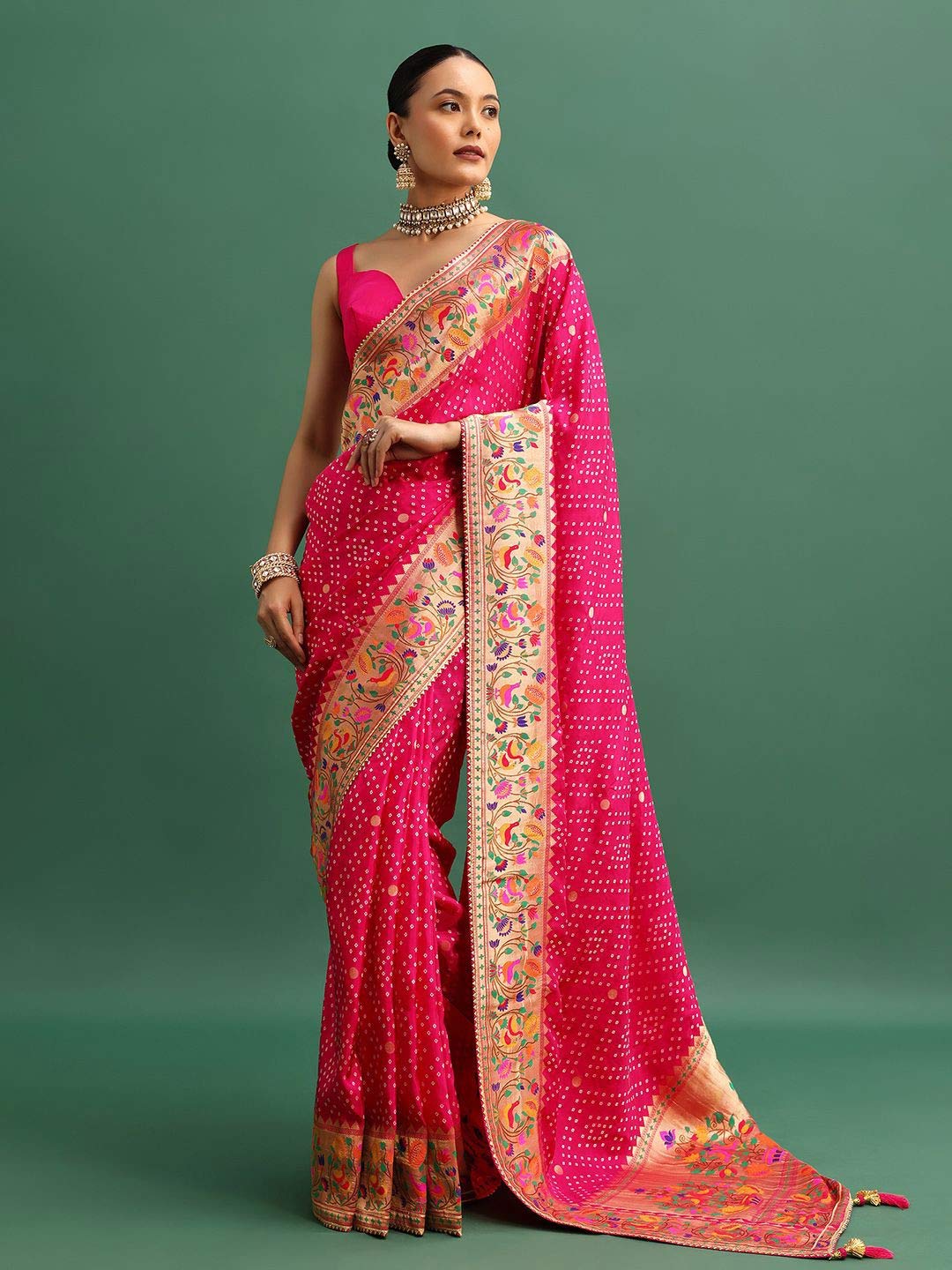 bandhani print saree designs (2)