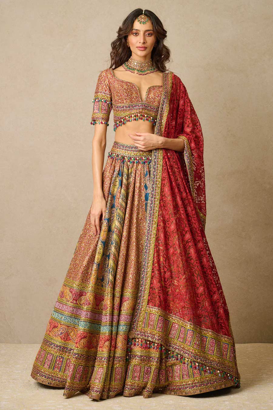 Multi colour lehenga