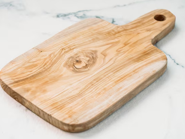 salt to clean cutting board