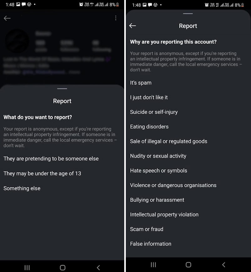 what is the right way to block fake and spam accounts on instagram22