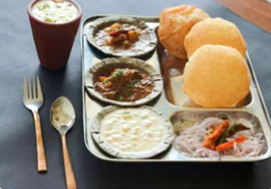 poori sabji thali in agra