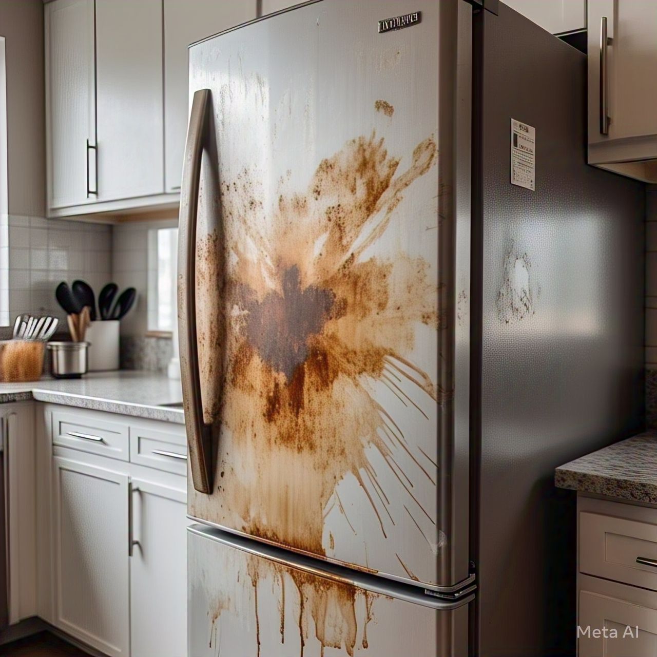 How to get stains off of a stainless steel refrigerator
