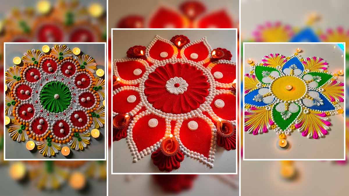 best rangoli design without flower