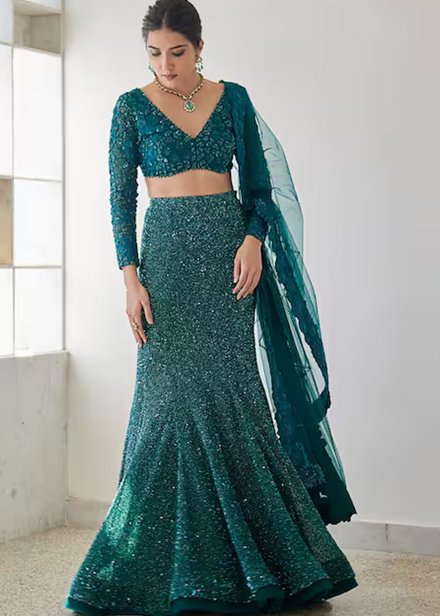 Shimmer lehenga