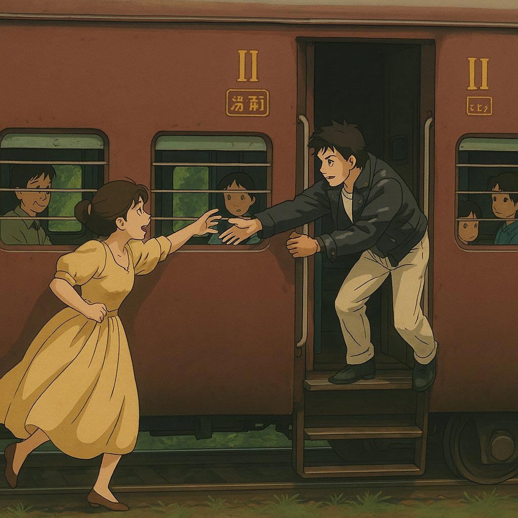 ddlj ghibli style version