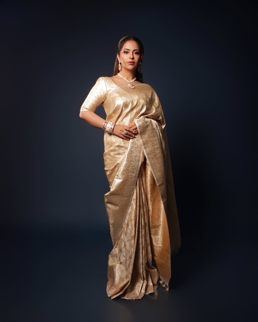 Silk saree look (2)