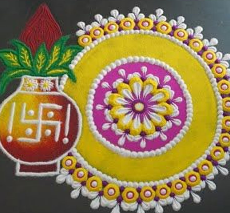 Flower rangoli