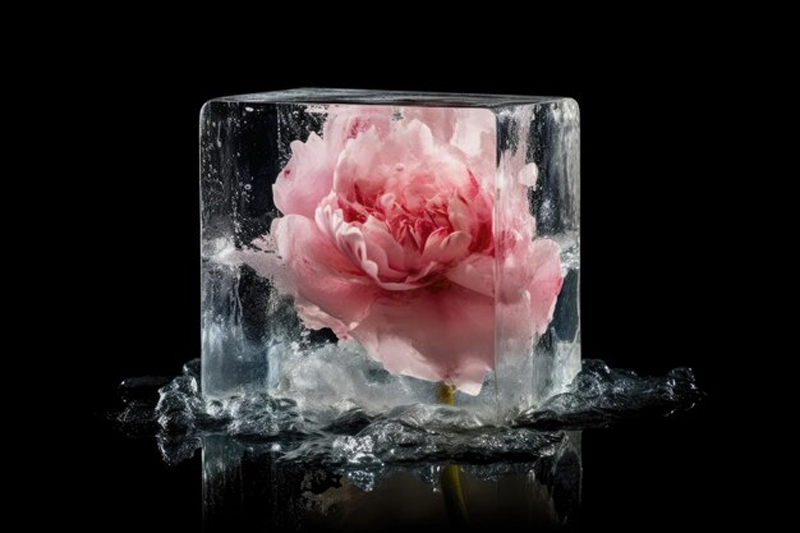 Rose ice facial