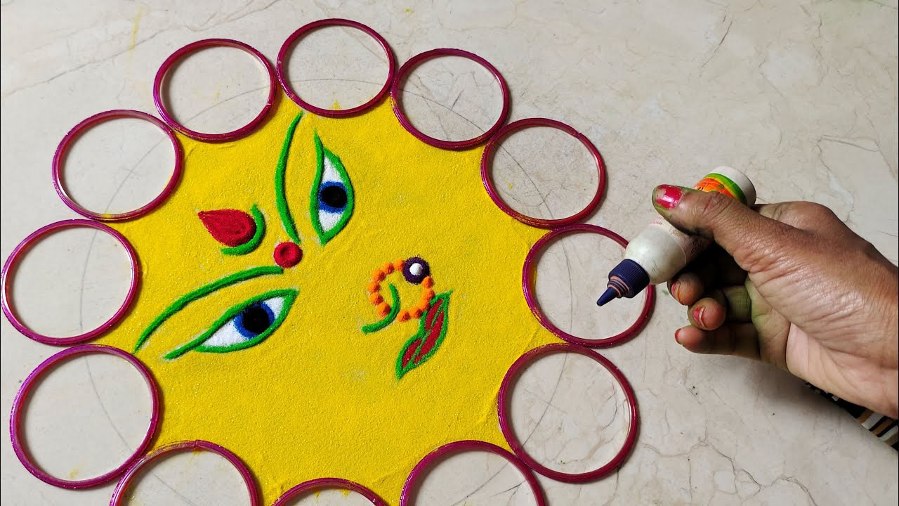 Rangoli with Plate and Spoon