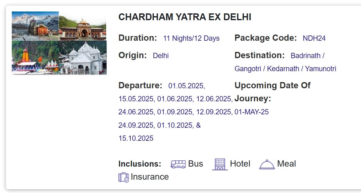 How to book Char Dham Yatra Packagefvd