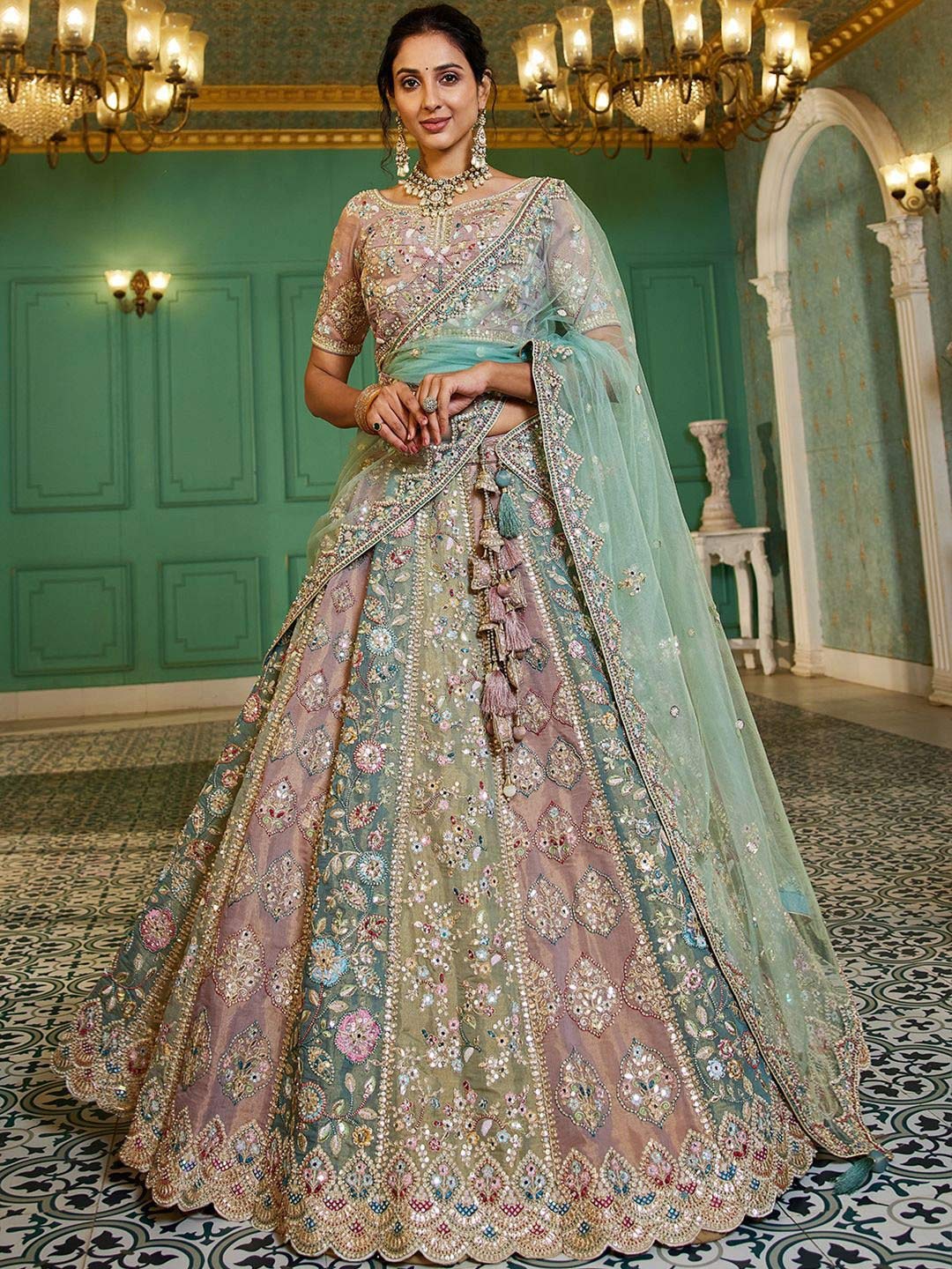 Multicolour lehenga