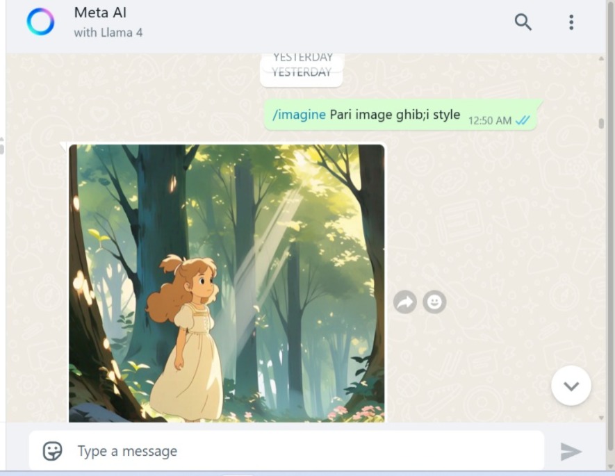 how to make ghibli image with help of meta ai