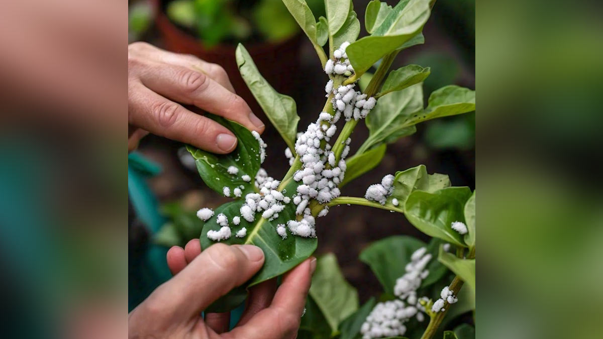 Damage to plants by mealybugs