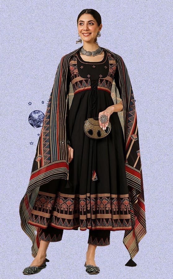 Cotton fabric anarkli suit