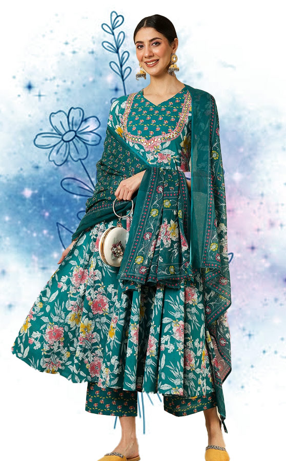 Floral print suit (2)