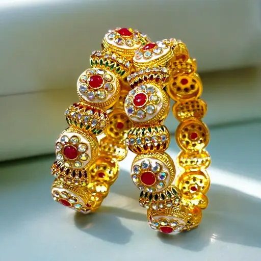 kundan work bengles