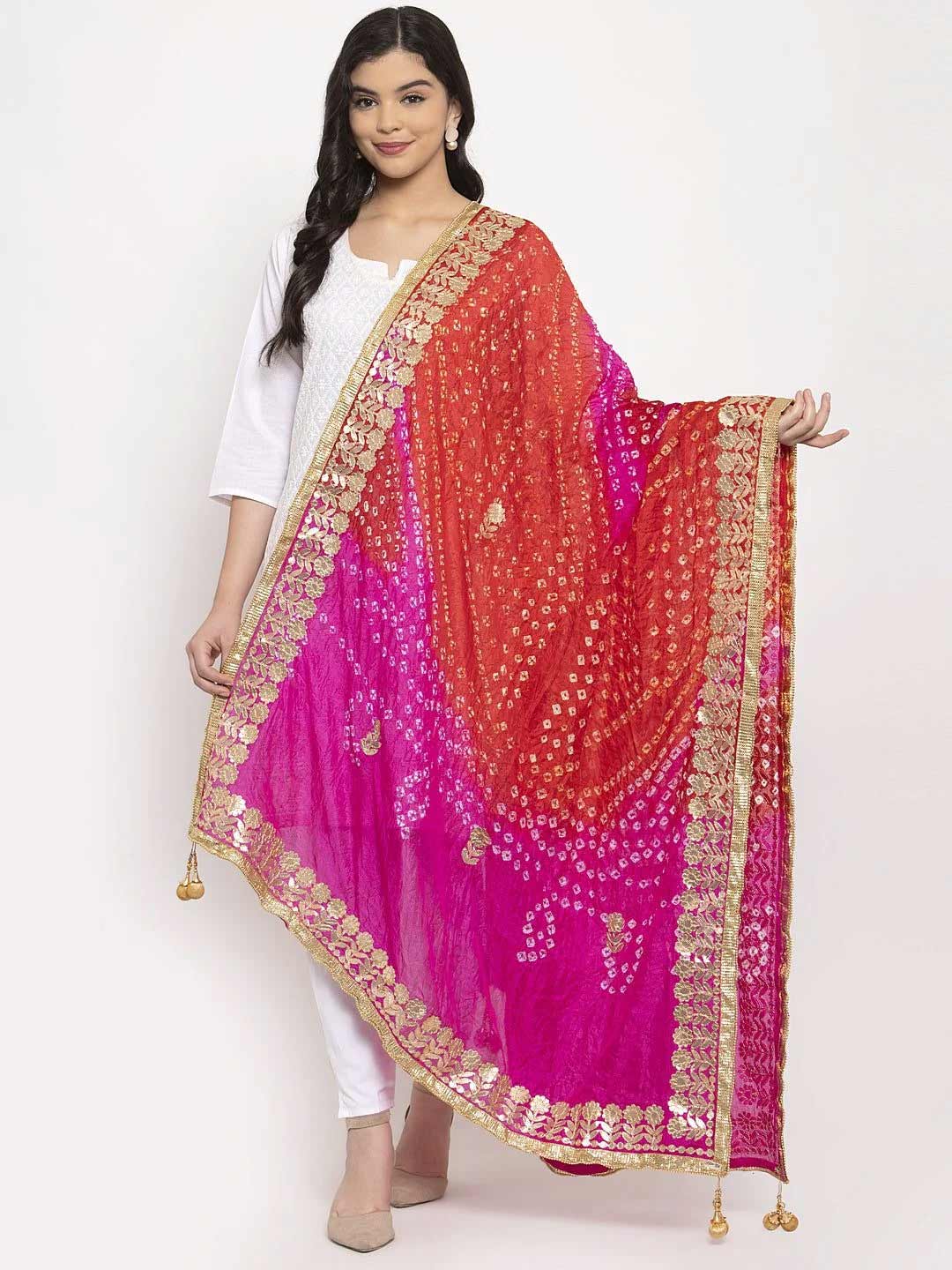 Floral print dupatta