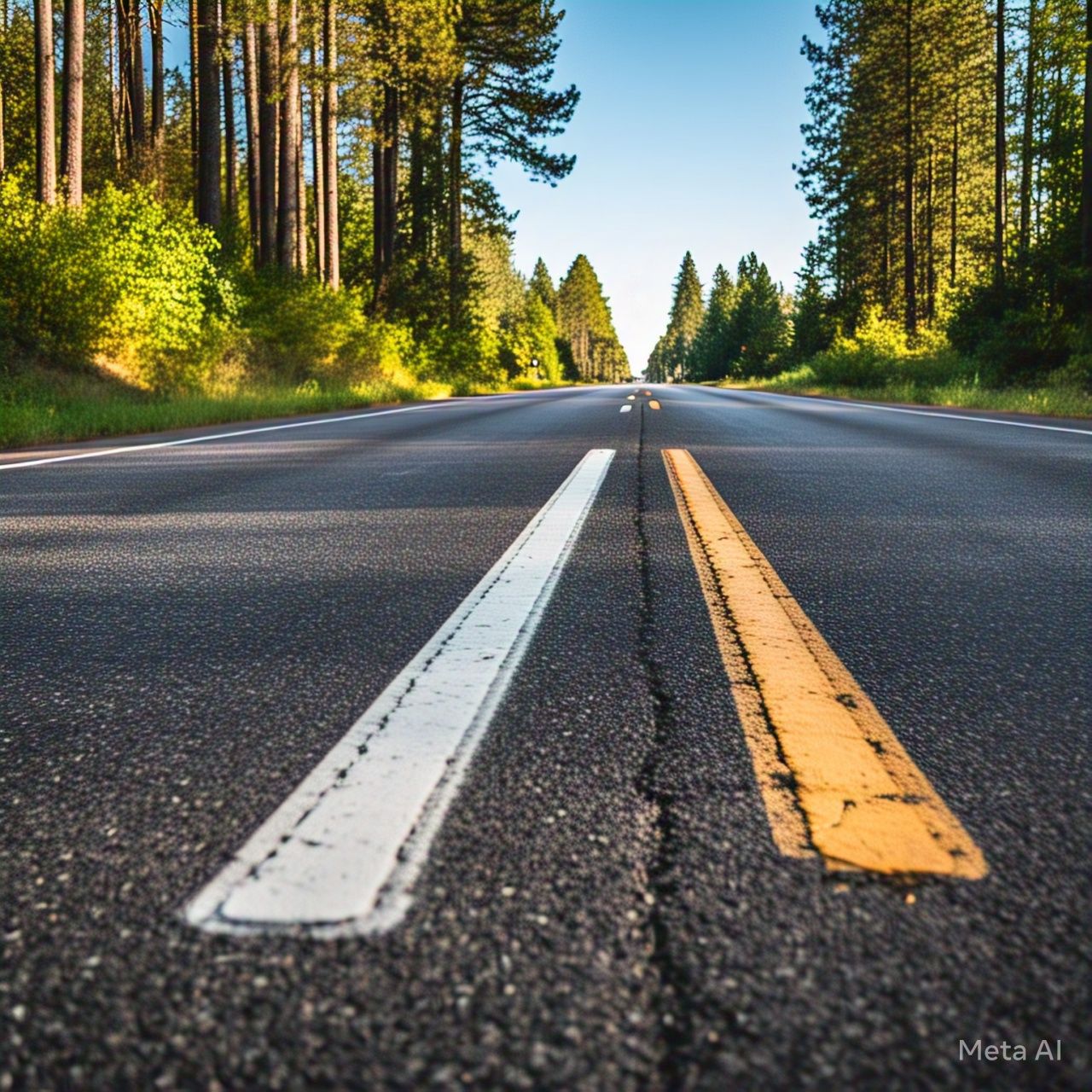 road marking doble white line