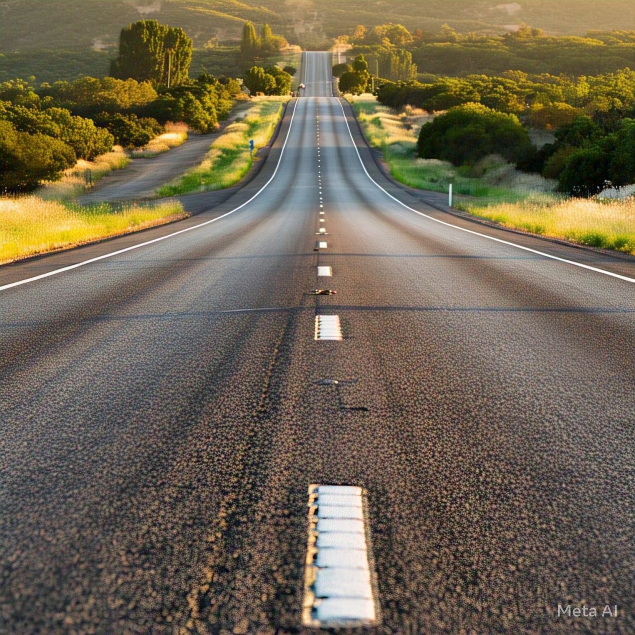 road marking dotted white line