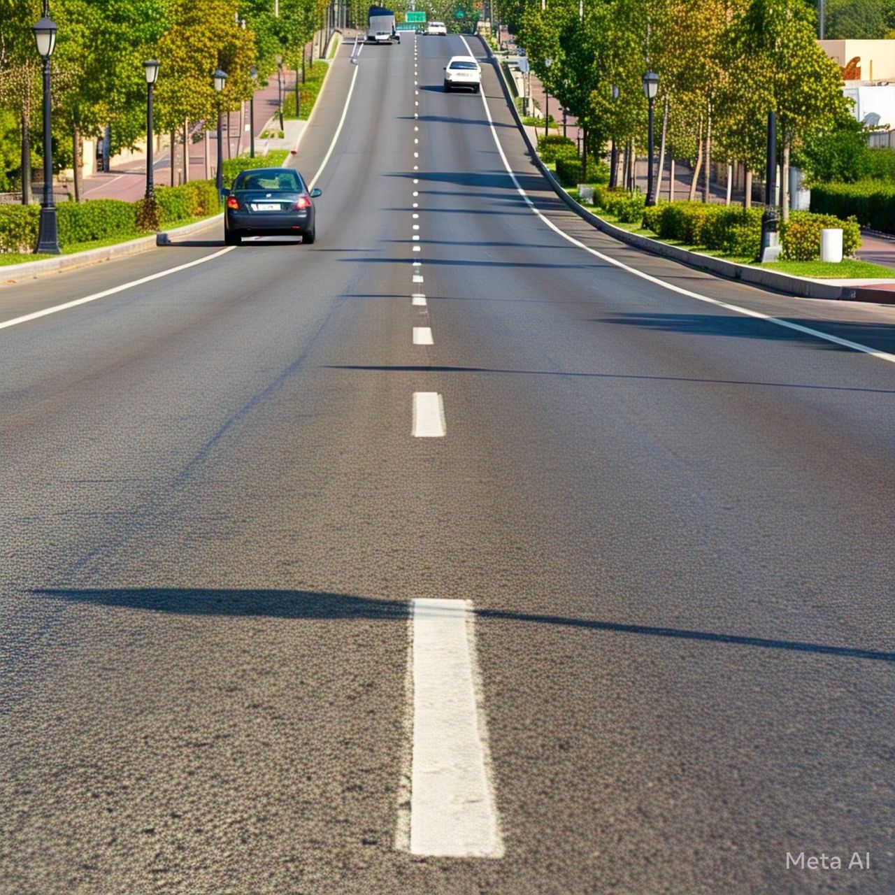 road marking single white line
