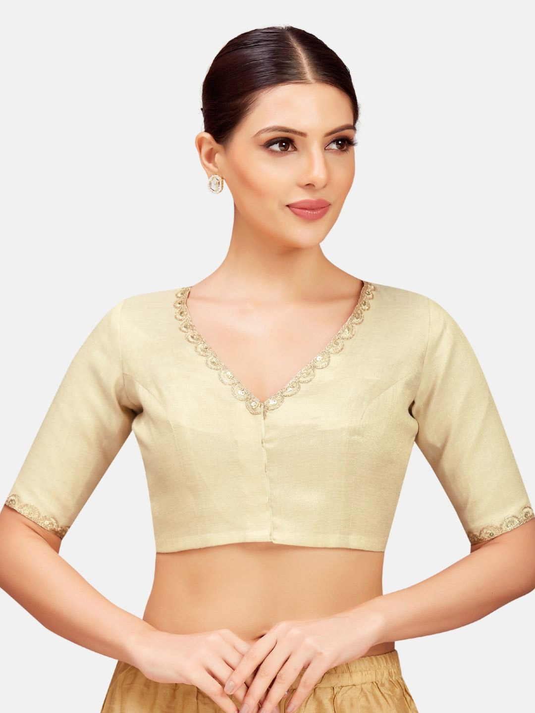 v neck blouse designs (2)