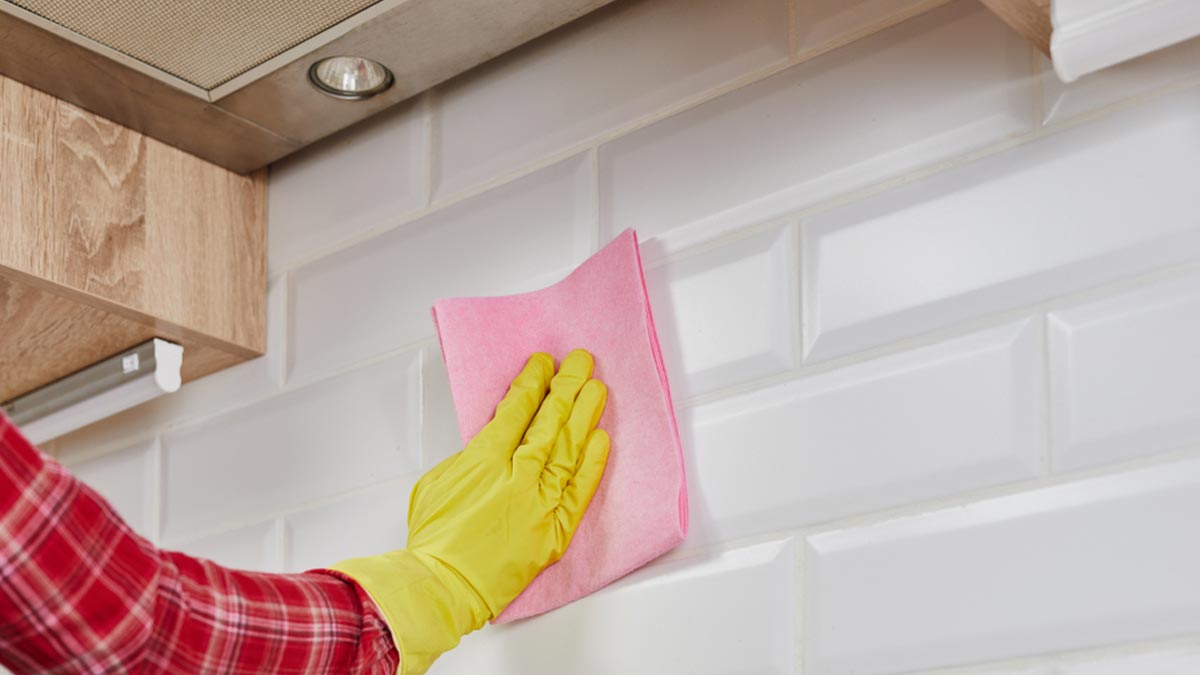 What do you need to clean tiles