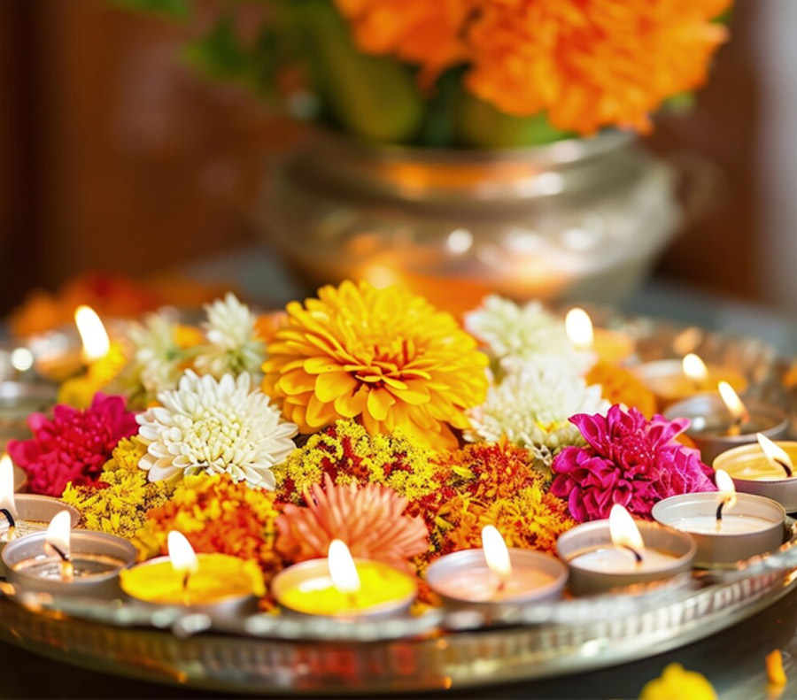 flowers reuse after puja