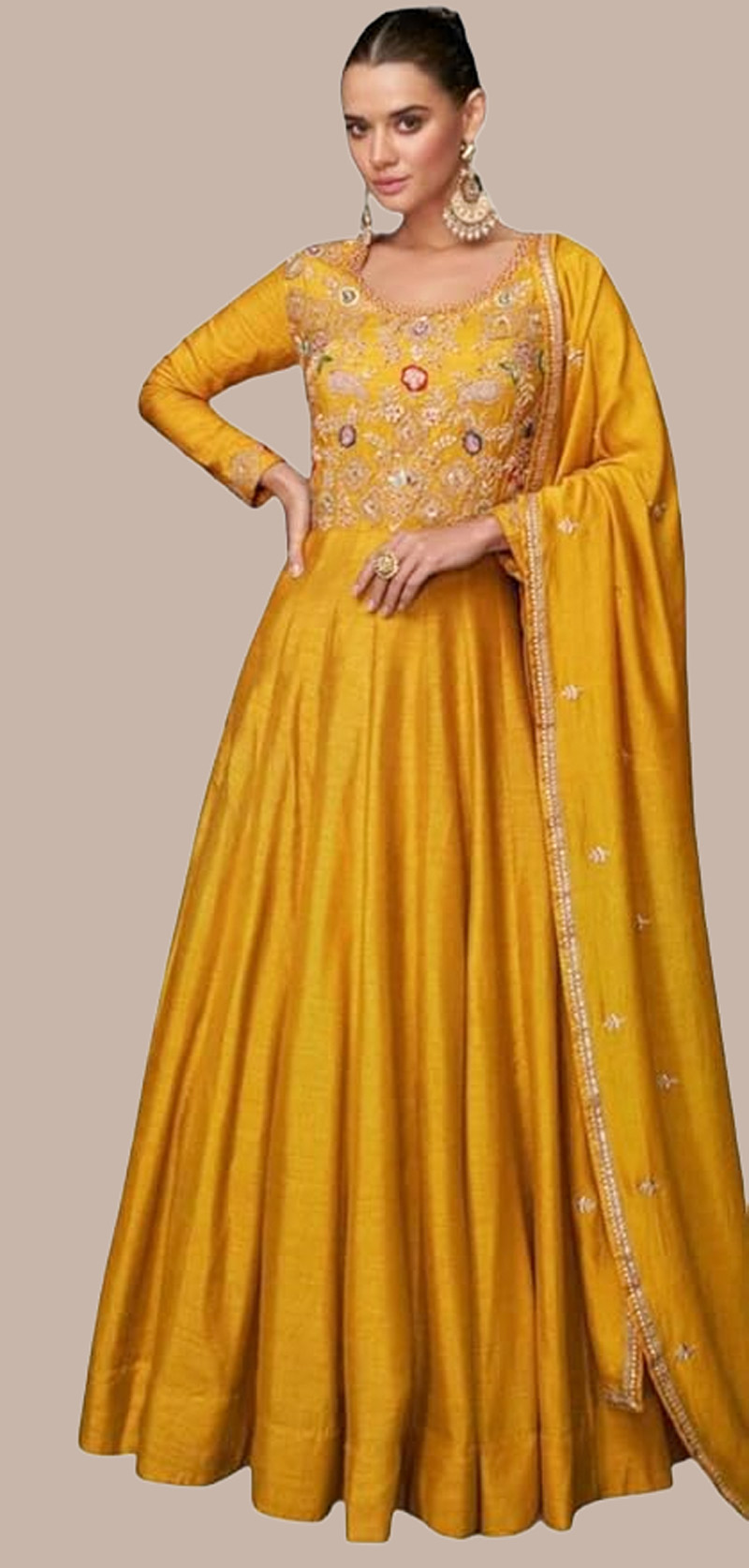 silk anarkali suit