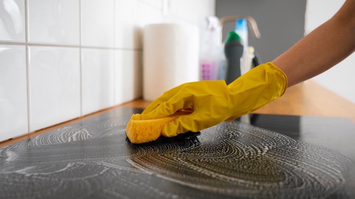 oil stains from tiles