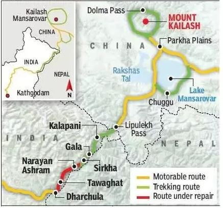 Lipulekh To Kailash Mansarovar Yatra Route