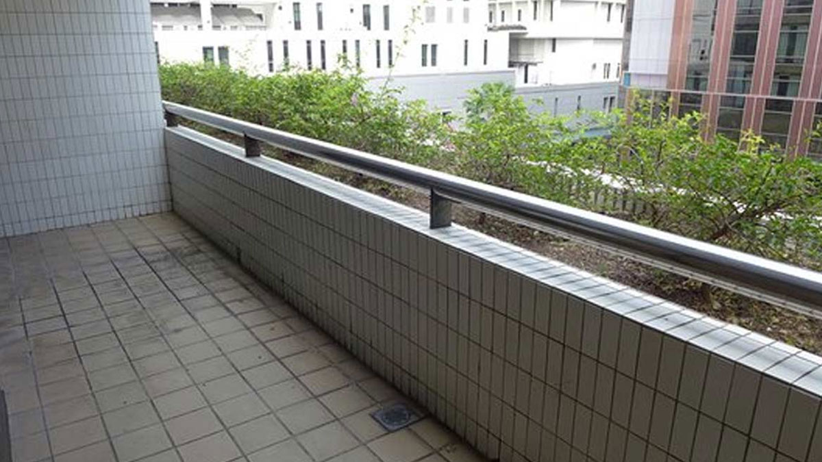 cleaning balcony after bad weather