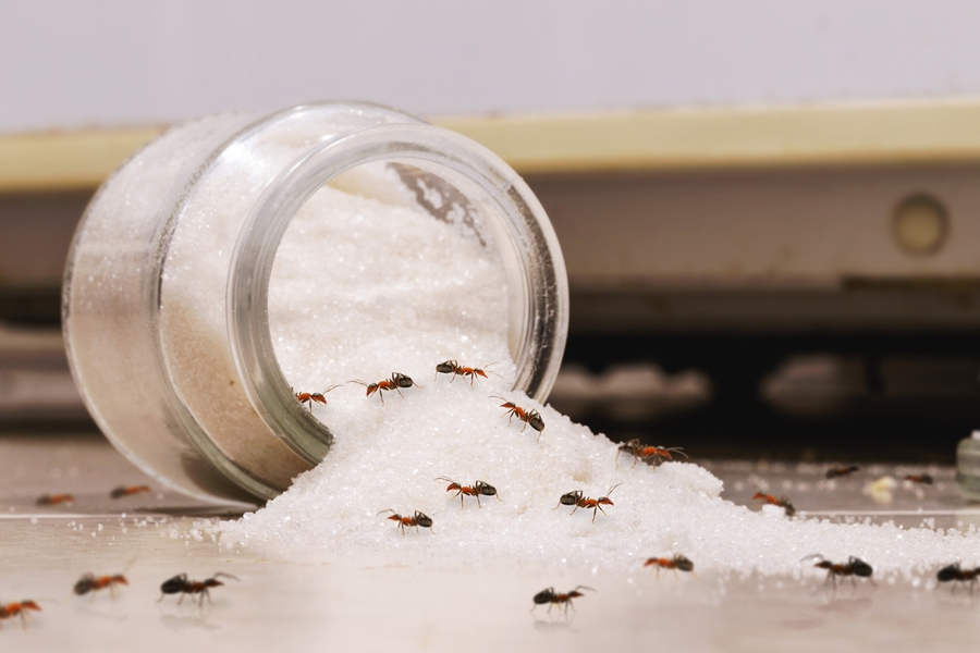 What smell can keep ants away