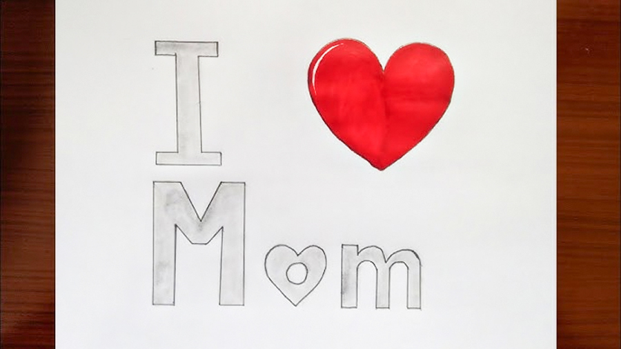 how to draw mothers day drawing