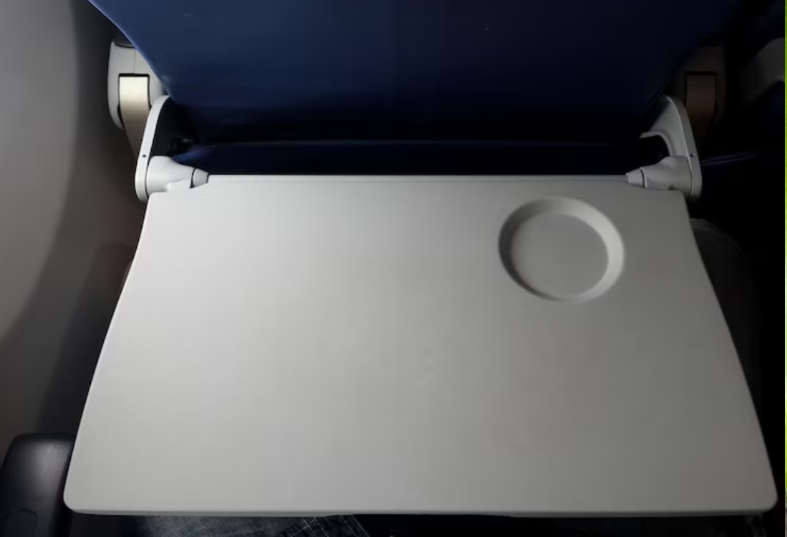 Airplane table tray rule