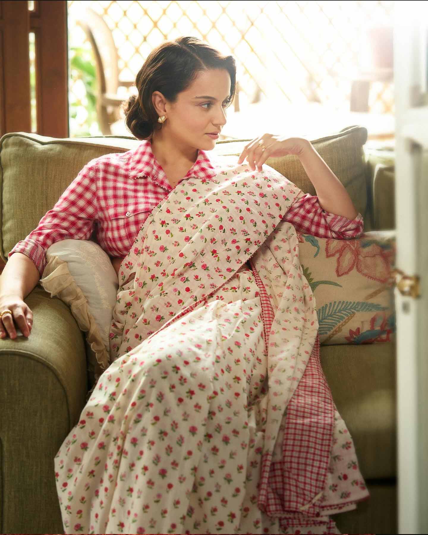 Cotton saree look (2)