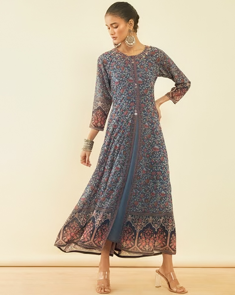 high slit printed dress (3)