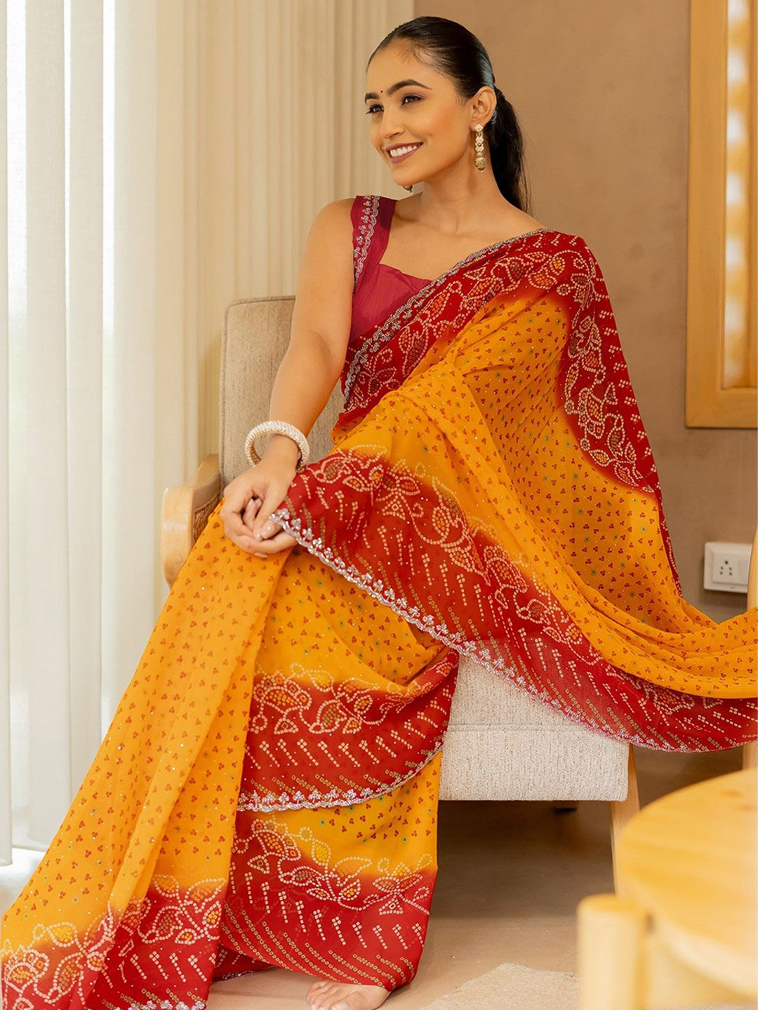 Bandhani Saree Designs (4)